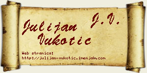 Julijan Vukotić vizit kartica